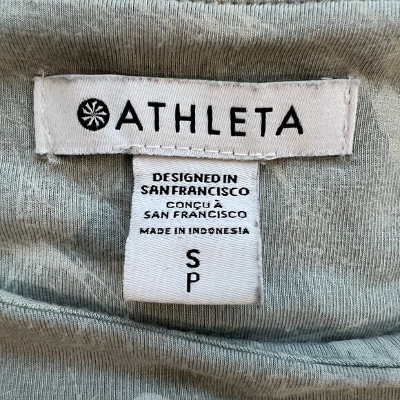 ATHLETA Santorini Thera Printed Dress Ripple Marble Gray Sleeveless Size Small - Picture 5 of 8